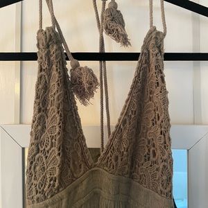 Women’s Wishlist Apparel Green Crochet Max Dress size M